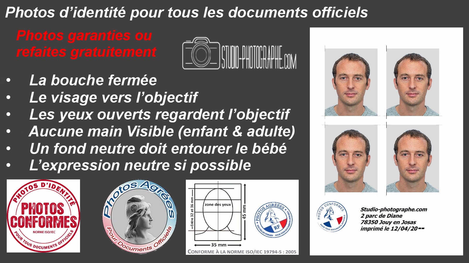 Photo IDENTITE – Studio Photographe